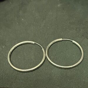New 925 Silver Hoop Earrings
